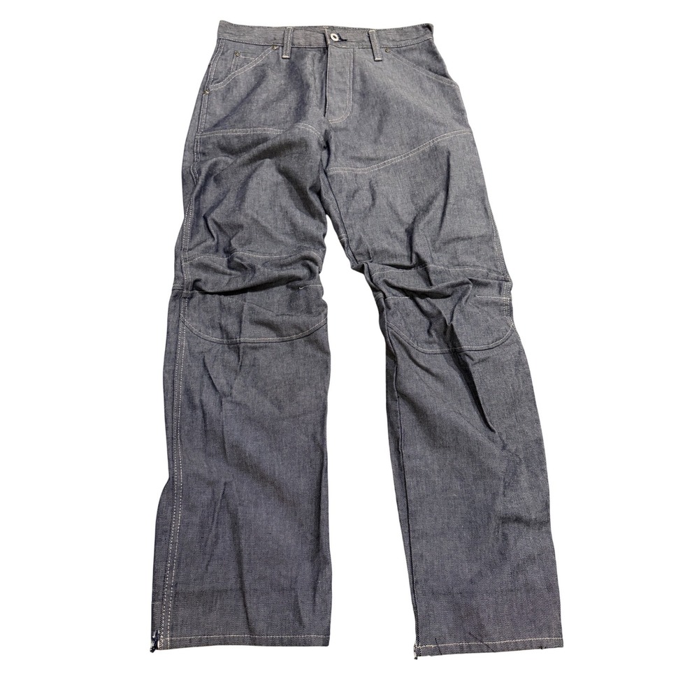 G-Star Raw Elwood 5620‎ Mens Tag Size 32 Indigo Blue Good 3D Tapered Moto Jeans